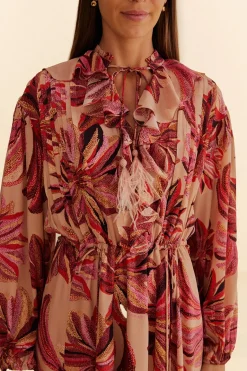 FARM Rio  Robes Longues<Robe longue à tapisserie florale et col en V