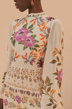 FARM Rio Robes Longues<Robe longue à volants Winter Garden couleur crème