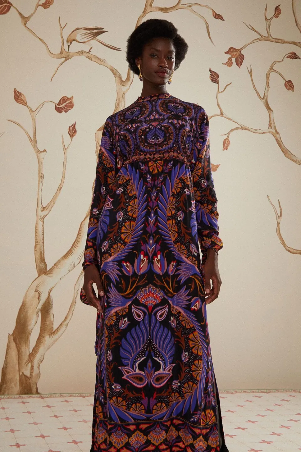 FARM Rio Robes Longues<Robe longue Black Heart Forest