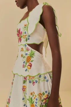 FARM Rio  Robes Longues<Robe longue blanc cassé Tropical Romance