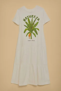 FARM Rio Robes Longues<Robe longue blanche Natureza en coton biologique