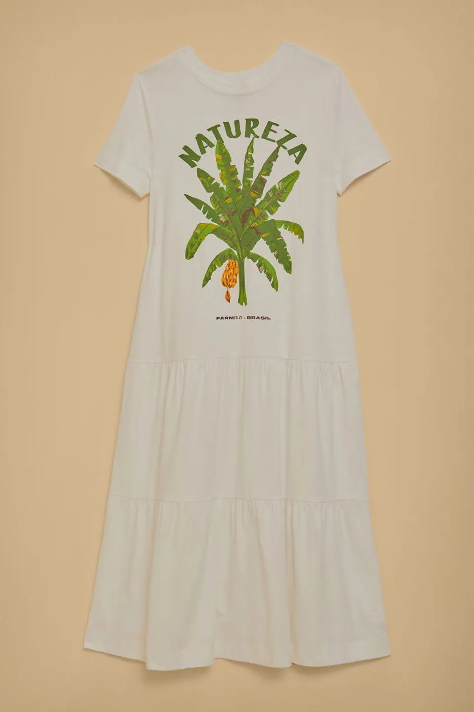 FARM Rio Robes Longues<Robe longue blanche Natureza en coton biologique