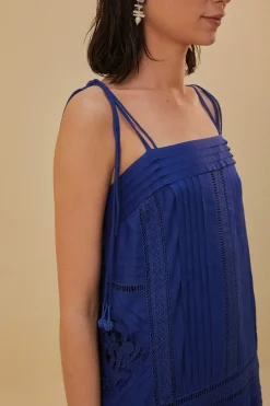 FARM Rio  Robes Longues<Robe longue bleue sans manches en dentelle