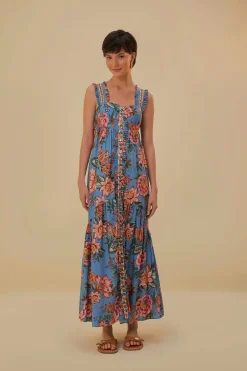 FARM Rio Robes Longues<Robe longue bleue sans manches Wonderful Bouquet