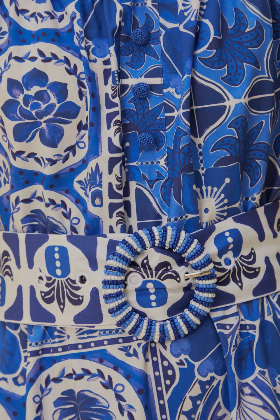 FARM Rio Robes Longues<Robe longue bleue Tile Dream