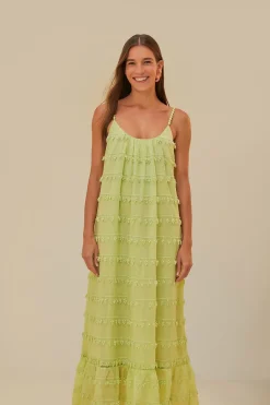 FARM Rio Robes Longues<Robe longue bordée verte