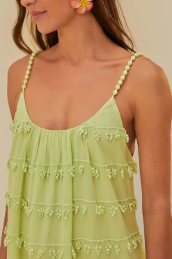 FARM Rio  Robes Longues<Robe longue bordée verte
