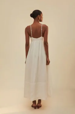 FARM Rio Robes Longues<Robe longue brodée de cocotiers