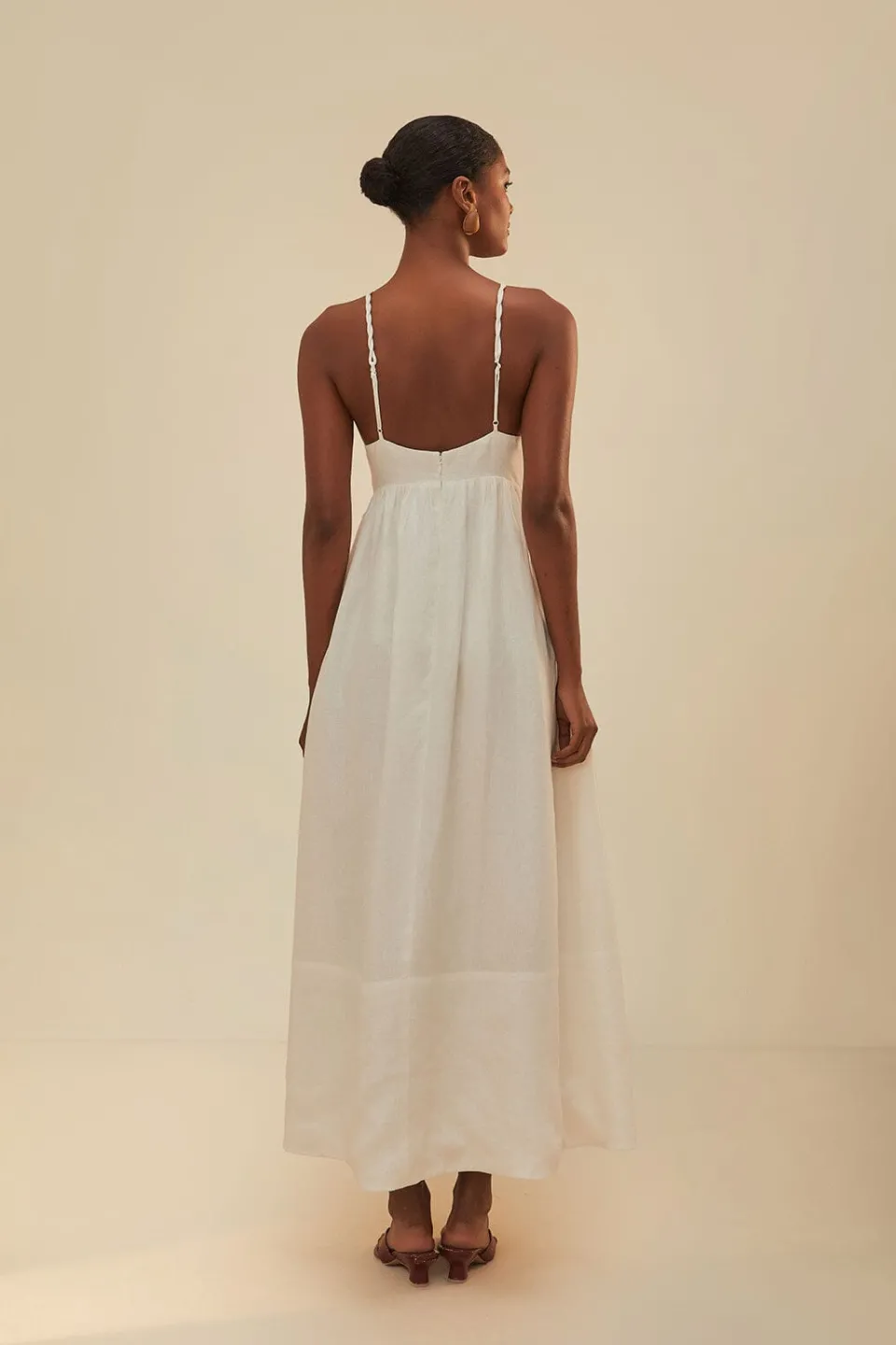 FARM Rio Robes Longues<Robe longue brodée de cocotiers