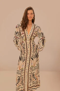 FARM Rio  Robes Longues<Robe longue classique nature sable