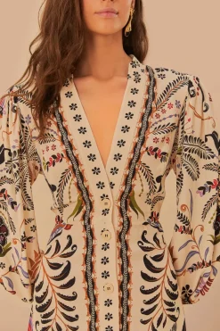 FARM Rio  Robes Longues<Robe longue classique nature sable