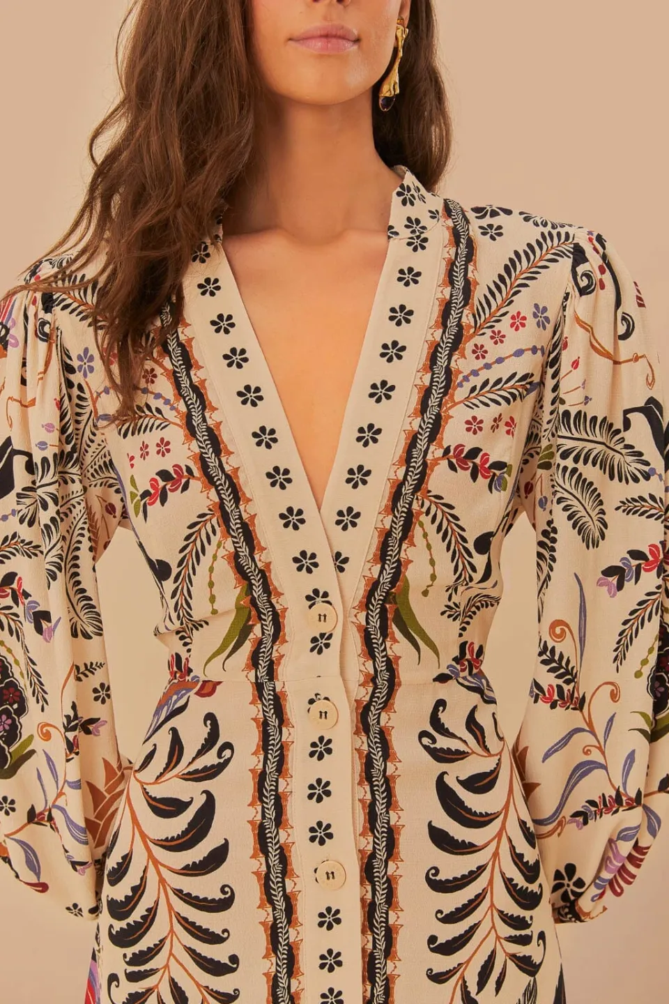 FARM Rio Robes Longues<Robe longue classique nature sable