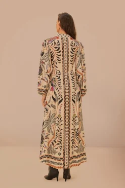 FARM Rio Robes Longues<Robe longue classique nature sable