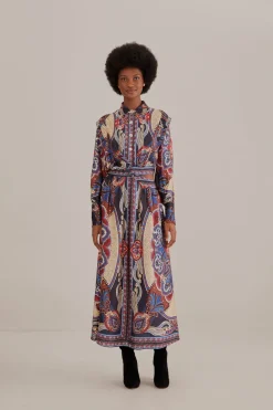 FARM Rio Robes Longues<Robe longue découpée multicolore Energy avec foulard