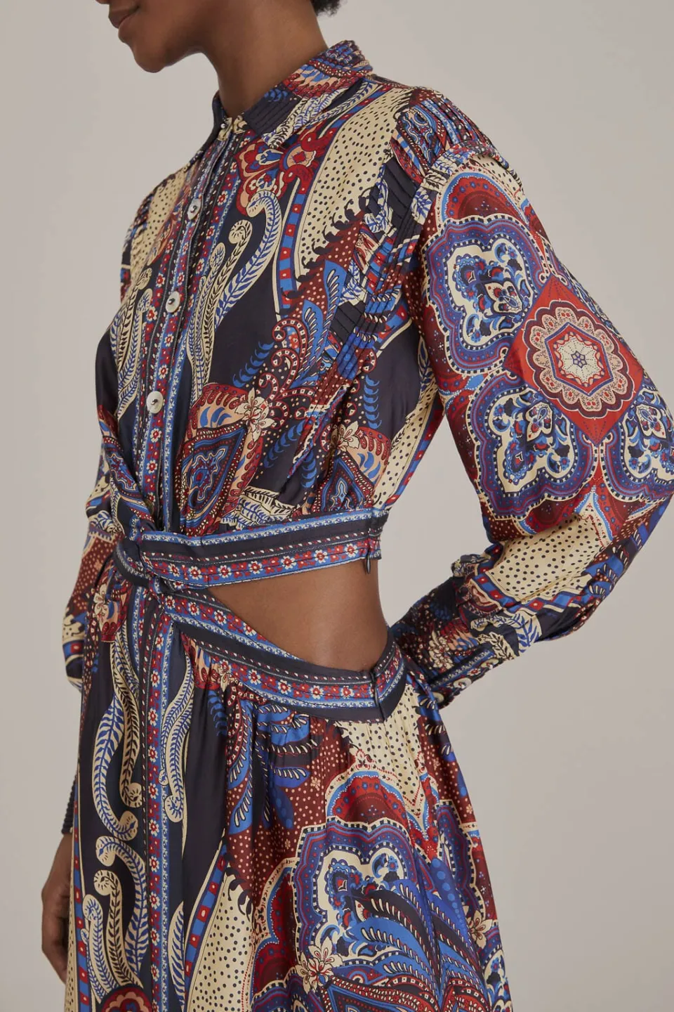 FARM Rio Robes Longues<Robe longue découpée multicolore Energy avec foulard