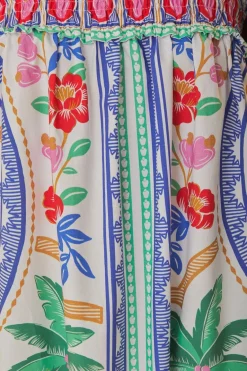 FARM Rio Robes Longues<Robe longue de plage à fleurs blanc cassé