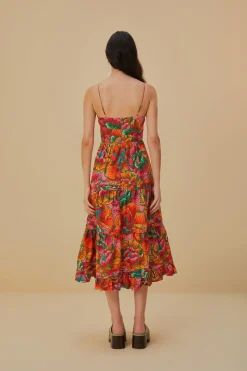 FARM Rio Robes Longues<Robe longue de printemps sans manches rose perlée