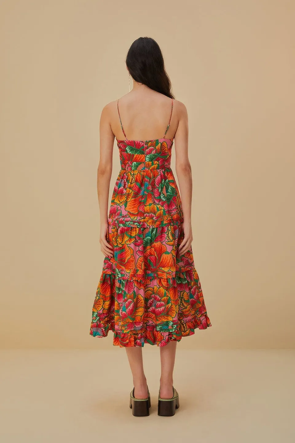 FARM Rio Robes Longues<Robe longue de printemps sans manches rose perlée