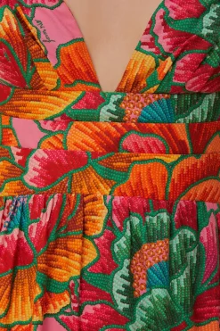FARM Rio Robes Longues<Robe longue de printemps sans manches rose perlée