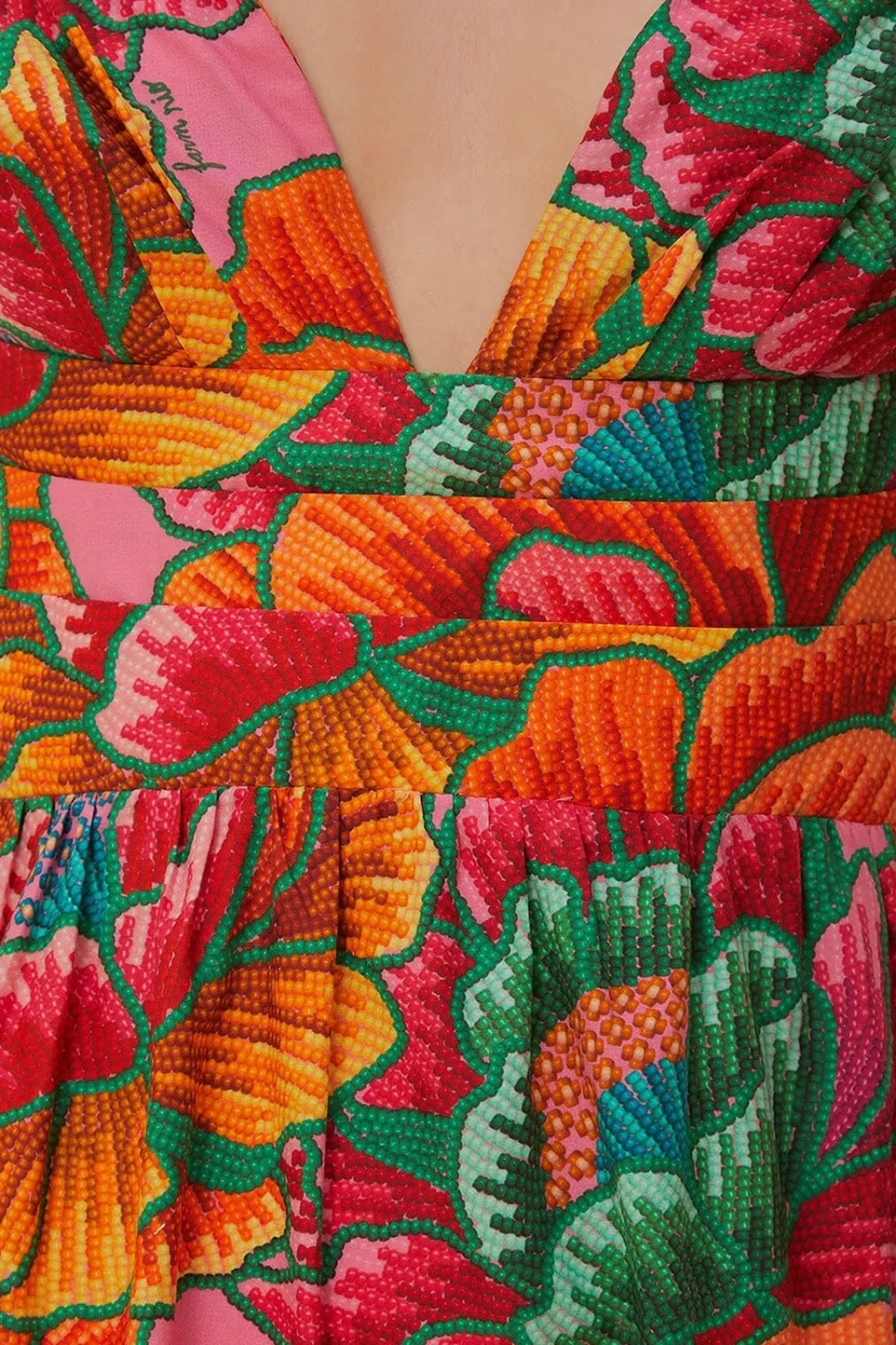 FARM Rio Robes Longues<Robe longue de printemps sans manches rose perlée