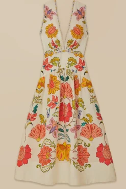 FARM Rio Robes Longues<Robe longue en lin de qualité supérieure Euroflax™ à insectes floraux