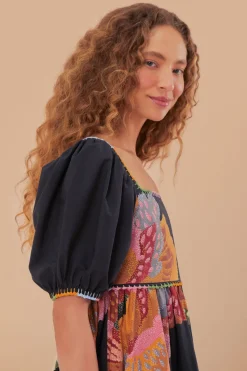 FARM Rio  Robes Longues<Robe longue fleurie noire Lucy