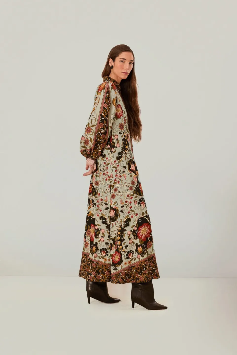 FARM Rio Robes Longues<Robe longue fluide bleue Beauty