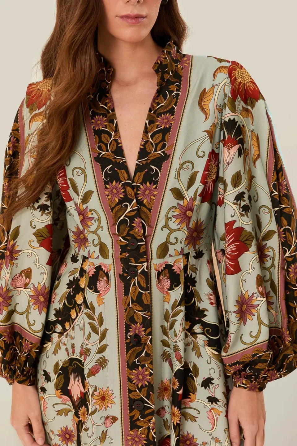 FARM Rio Robes Longues<Robe longue fluide bleue Beauty