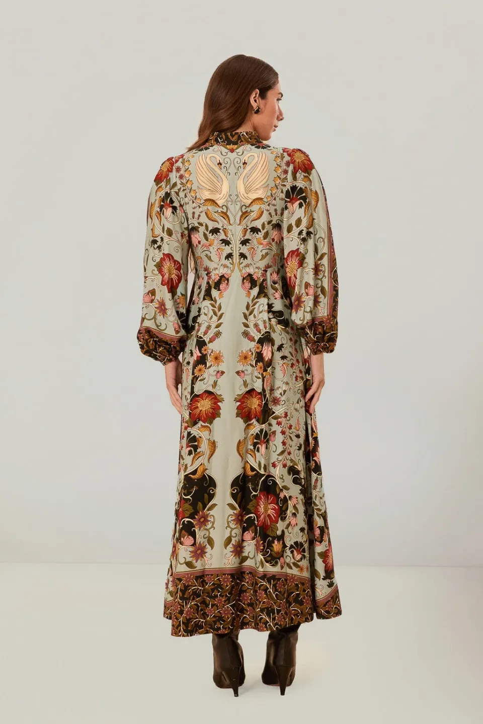 FARM Rio Robes Longues<Robe longue fluide bleue Beauty