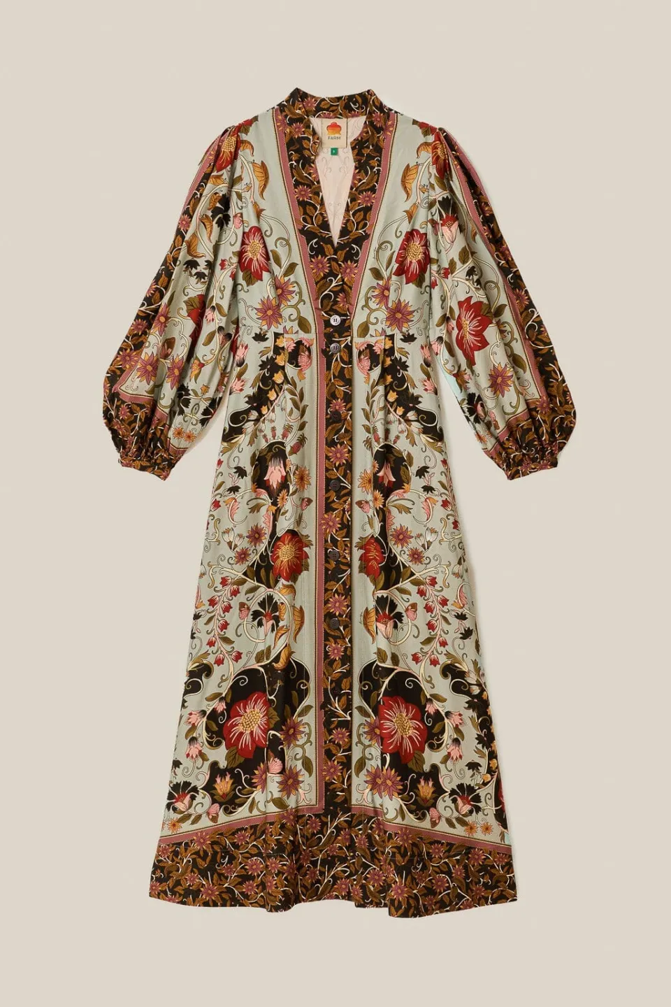 FARM Rio Robes Longues<Robe longue fluide bleue Beauty