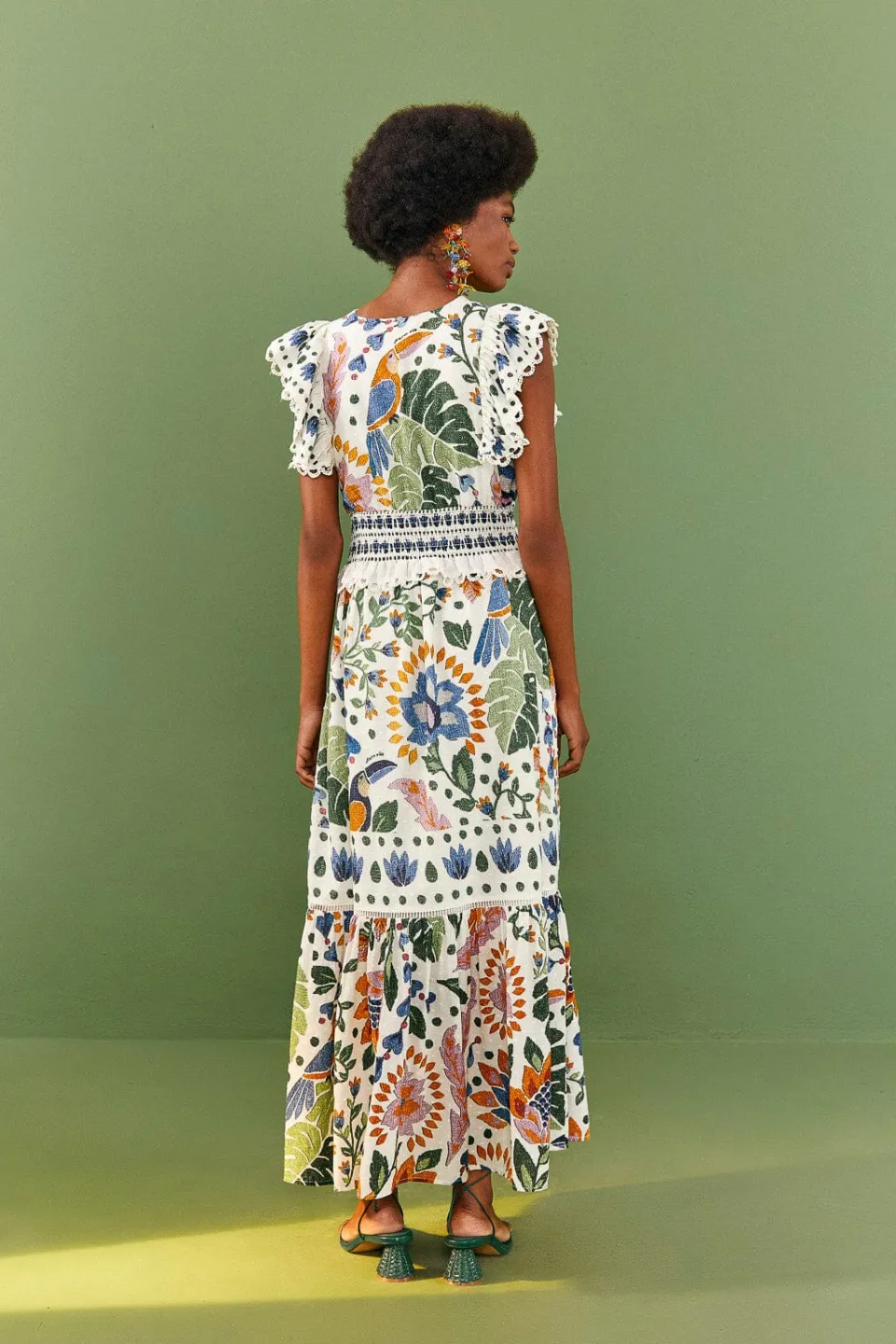 FARM Rio Robes Longues<Robe longue jardin d'été blanche