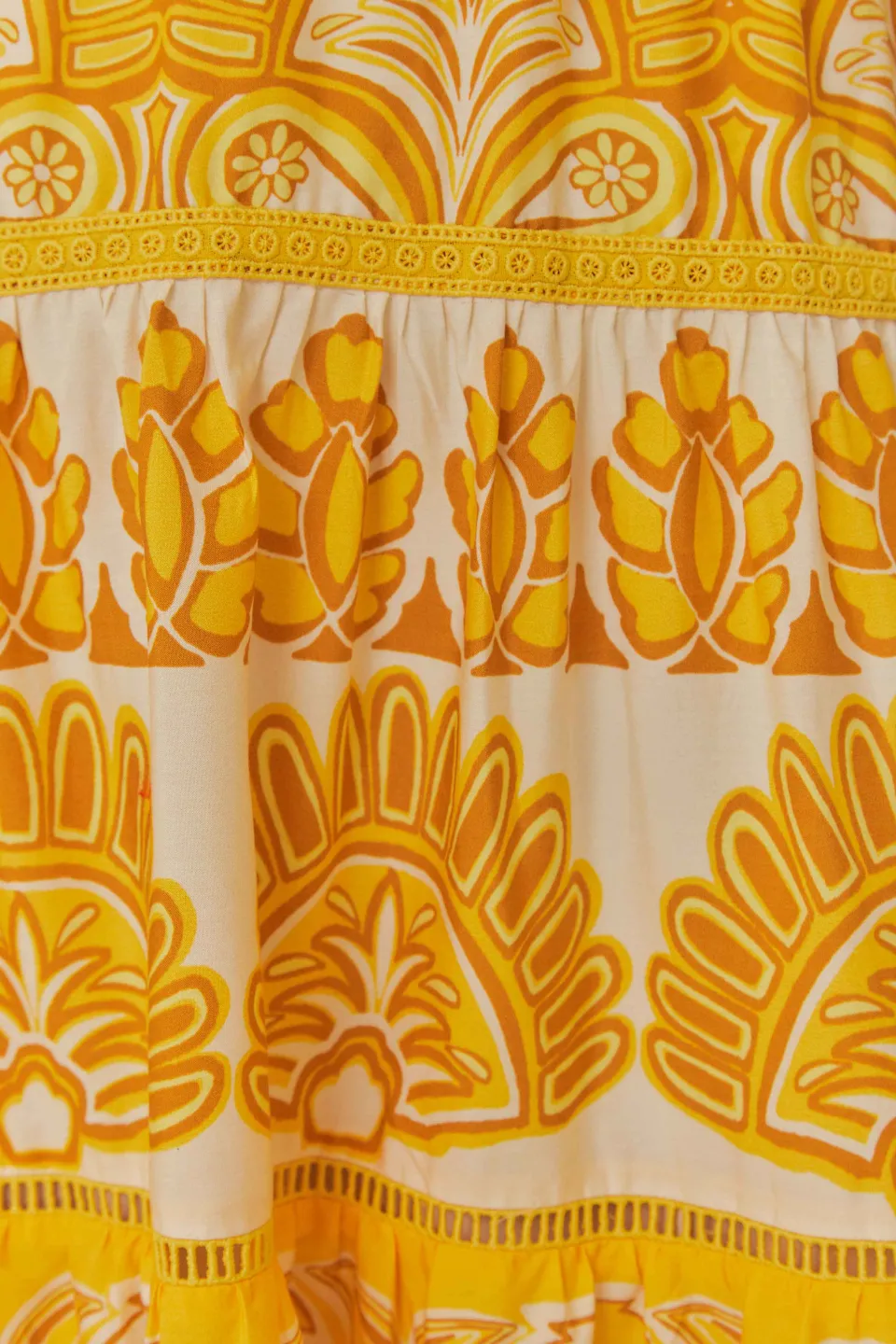 FARM Rio Robes Longues<Robe longue jaune à une épaule en tapisserie Ainika