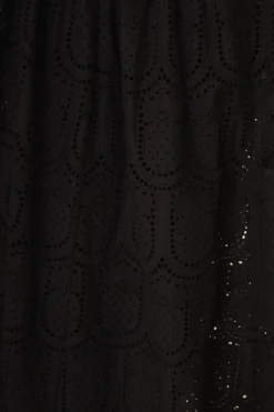 FARM Rio Robes Longues<Robe longue noire à œillets ananas