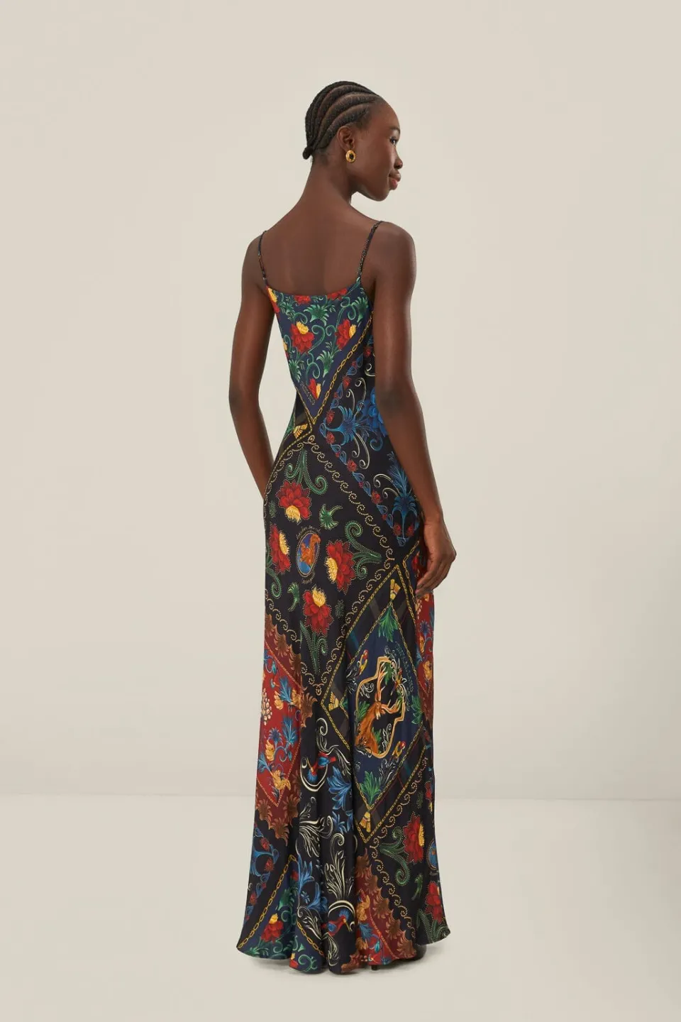 FARM Rio Robes Longues<Robe longue noire sans manches en LENZING™ ECOVERO™ avec foulards arab