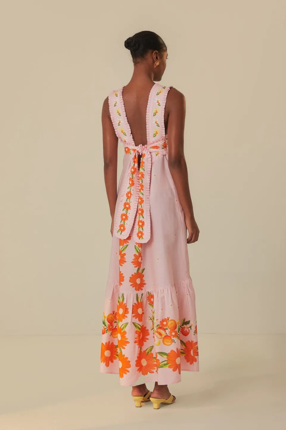 FARM Rio Robes Longues<Robe longue rose salade de papaye