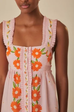 FARM Rio Robes Longues<Robe longue rose salade de papaye