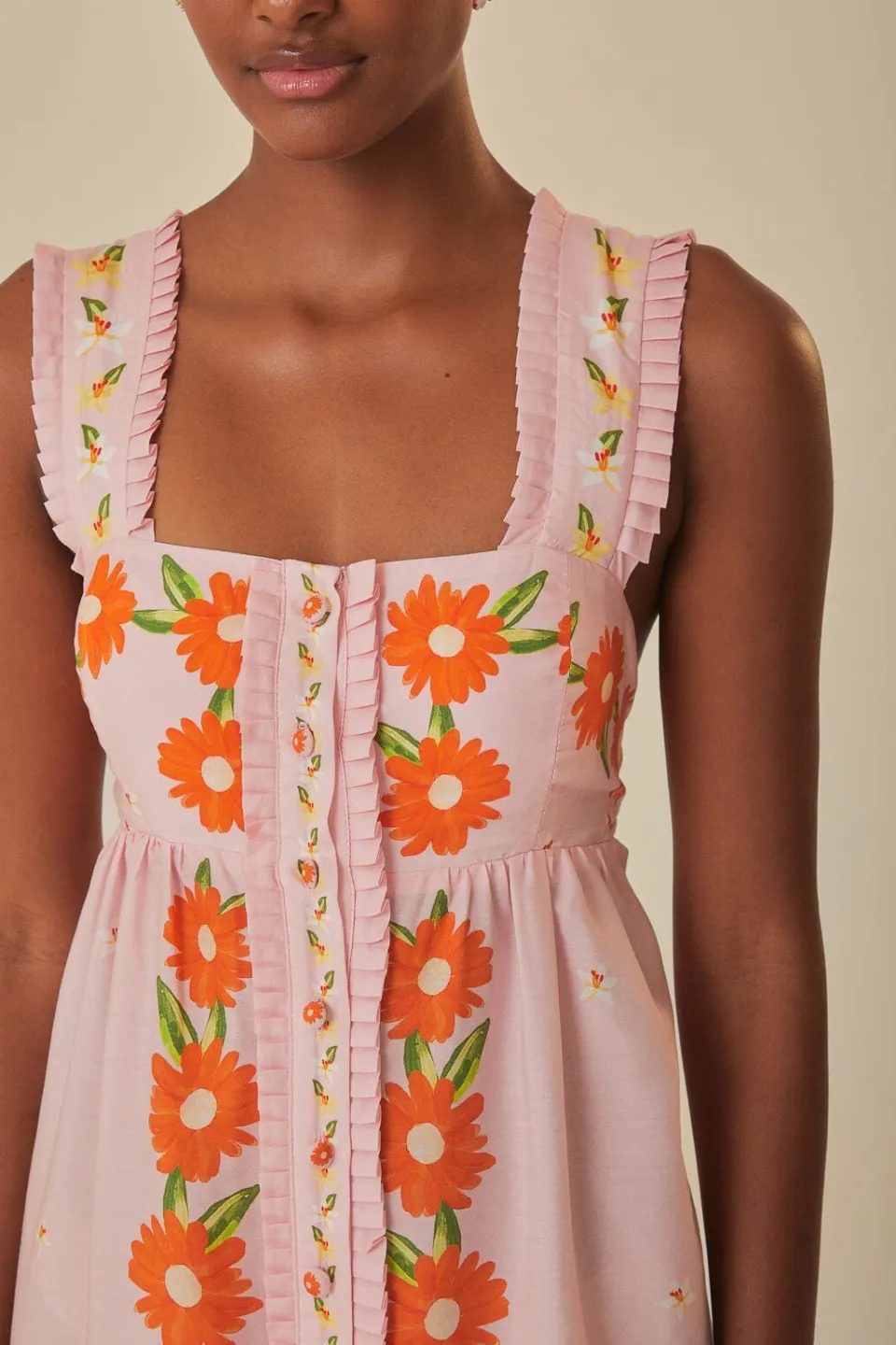 FARM Rio Robes Longues<Robe longue rose salade de papaye