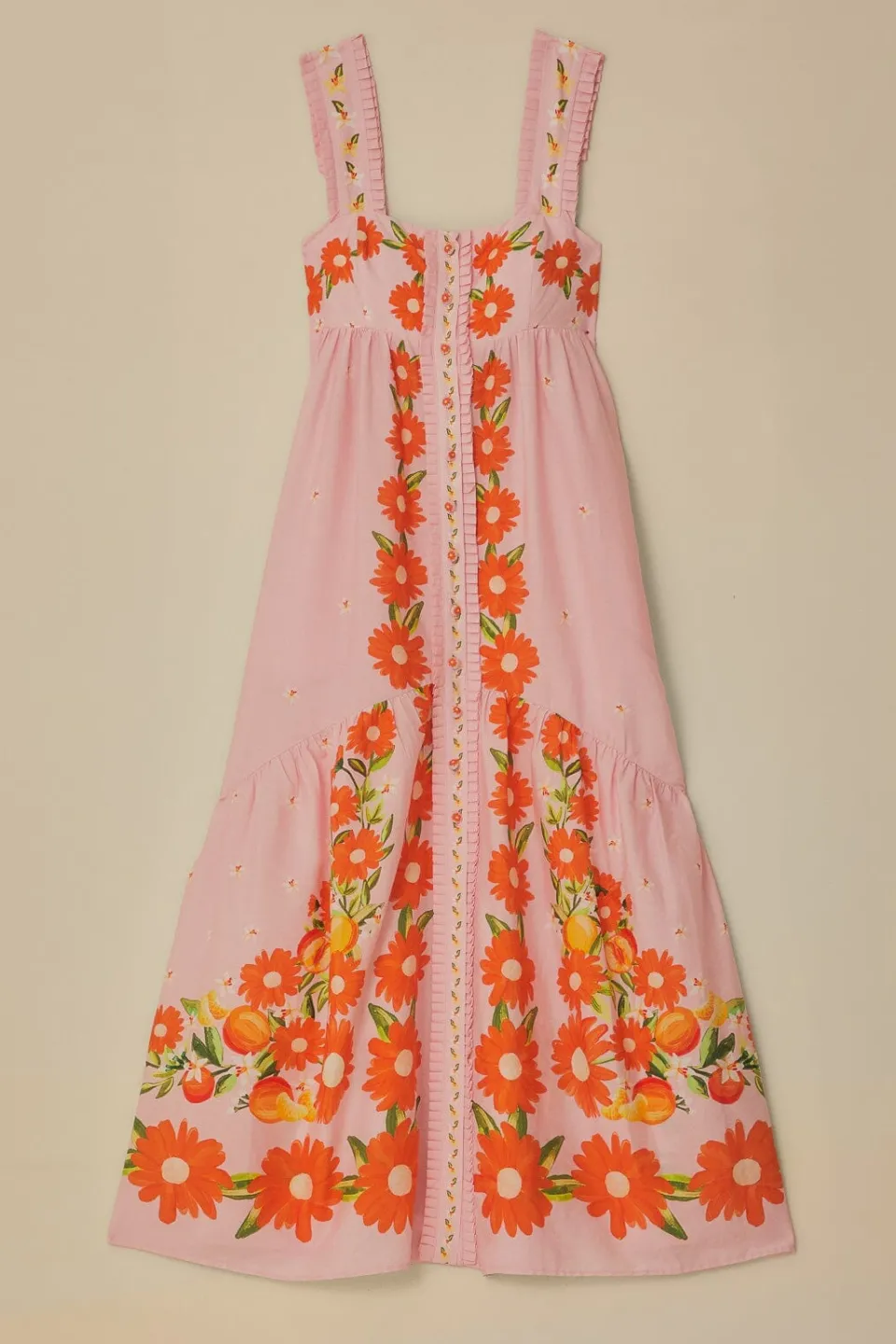 FARM Rio Robes Longues<Robe longue rose salade de papaye