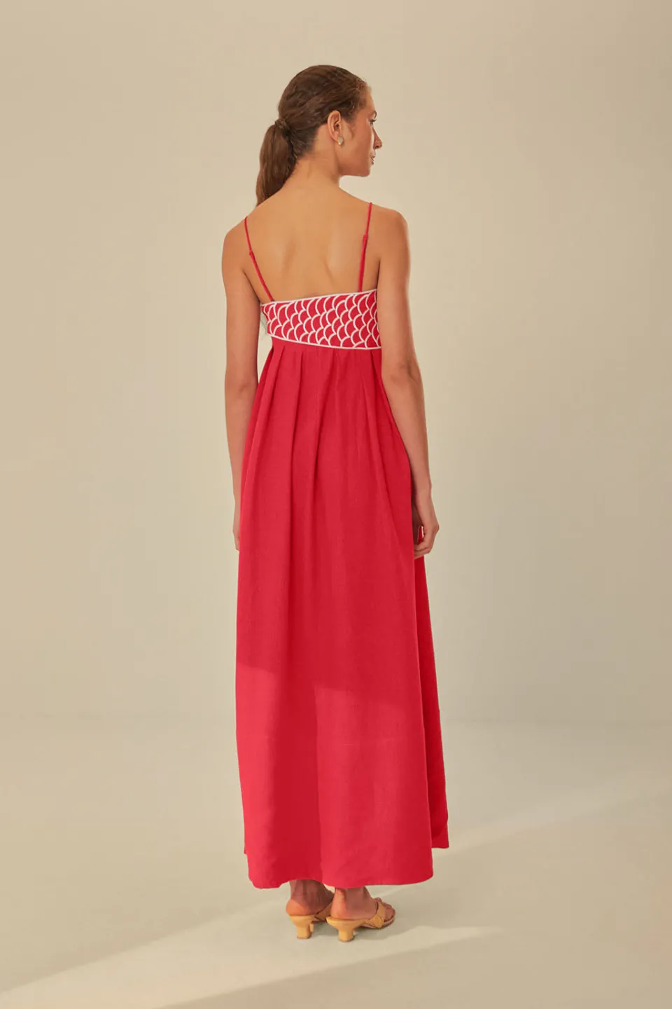FARM Rio Hauts Courts|Robes Longues<Robe longue rouge à haut poisson