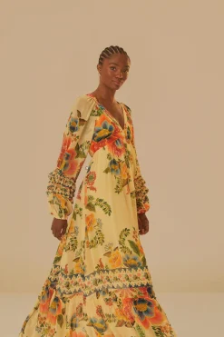 FARM Rio Robes Longues<Robe longue sable Delicate Garden
