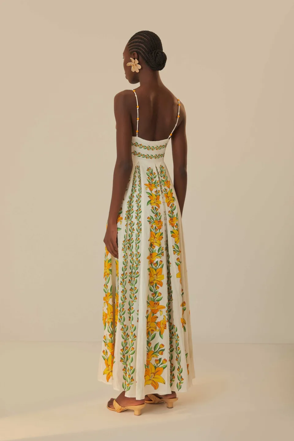 FARM Rio Robes Longues<Robe longue sans manches Off-White Tropical Lightness