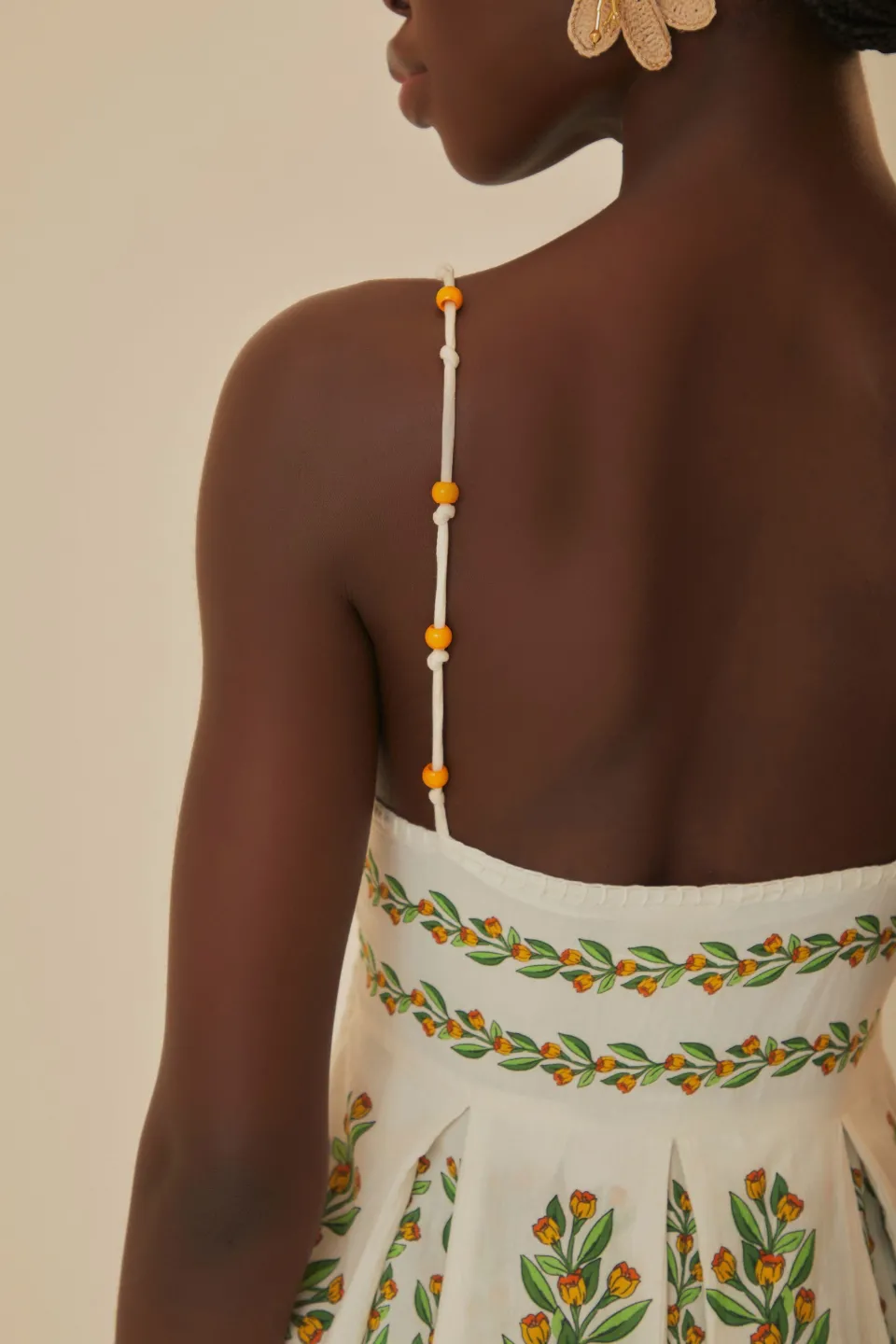 FARM Rio Robes Longues<Robe longue sans manches Off-White Tropical Lightness