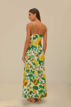 FARM Rio Robes Longues<Robe longue sans manches avec foulard à salade de papaye