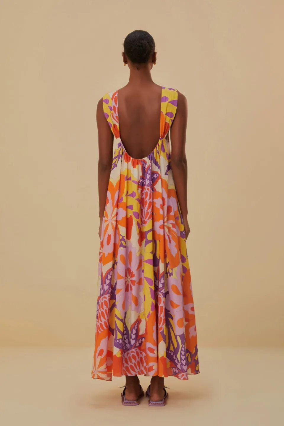 FARM Rio Robes Longues<Robe longue sans manches à fleurs Lee