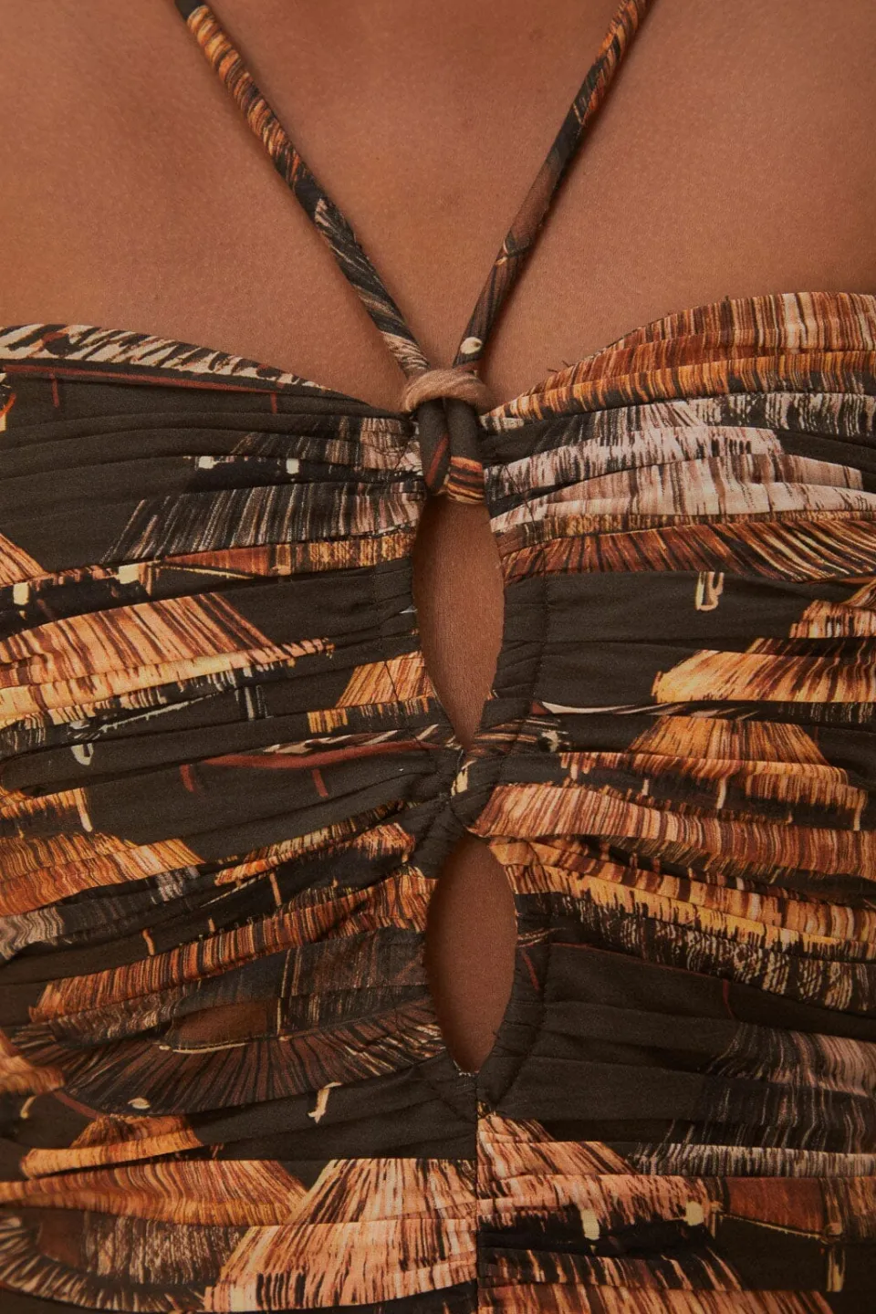 FARM Rio Robes Longues<Robe longue Shuhu marron sans manches