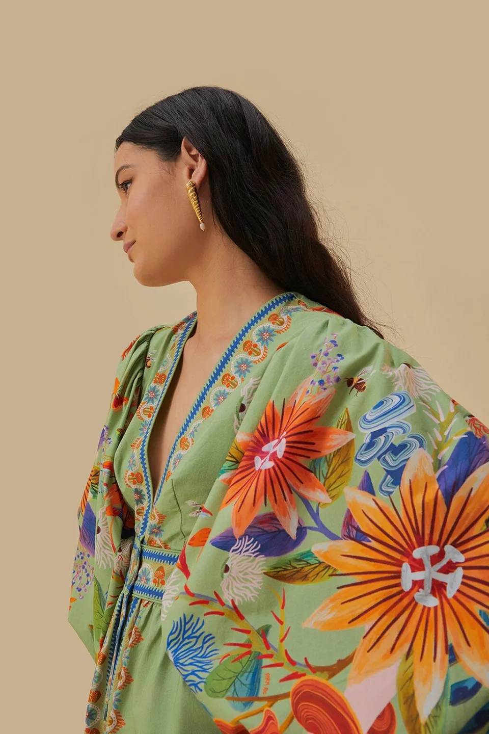 FARM Rio Robes Longues<Robe longue verte Bright Yard