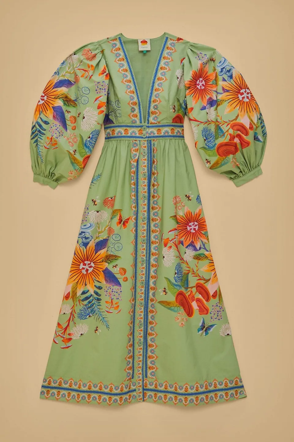 FARM Rio Robes Longues<Robe longue verte Bright Yard