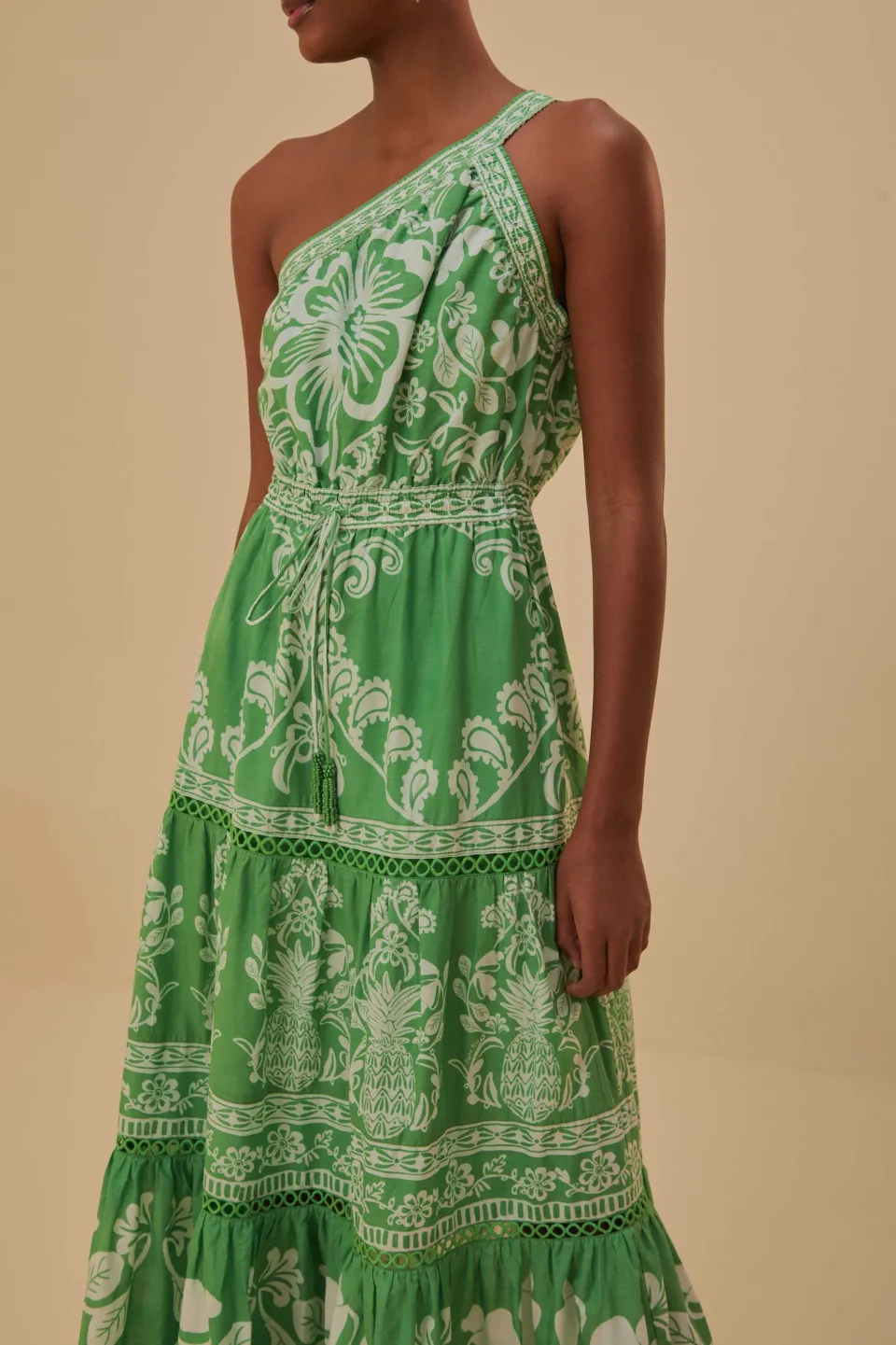 FARM Rio Robes Longues<Robe longue verte Sweet Garden