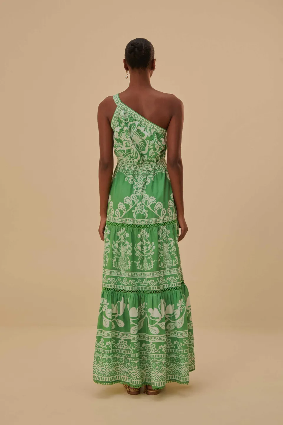 FARM Rio Robes Longues<Robe longue verte Sweet Garden