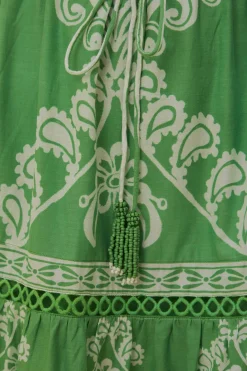 FARM Rio Robes Longues<Robe longue verte Sweet Garden